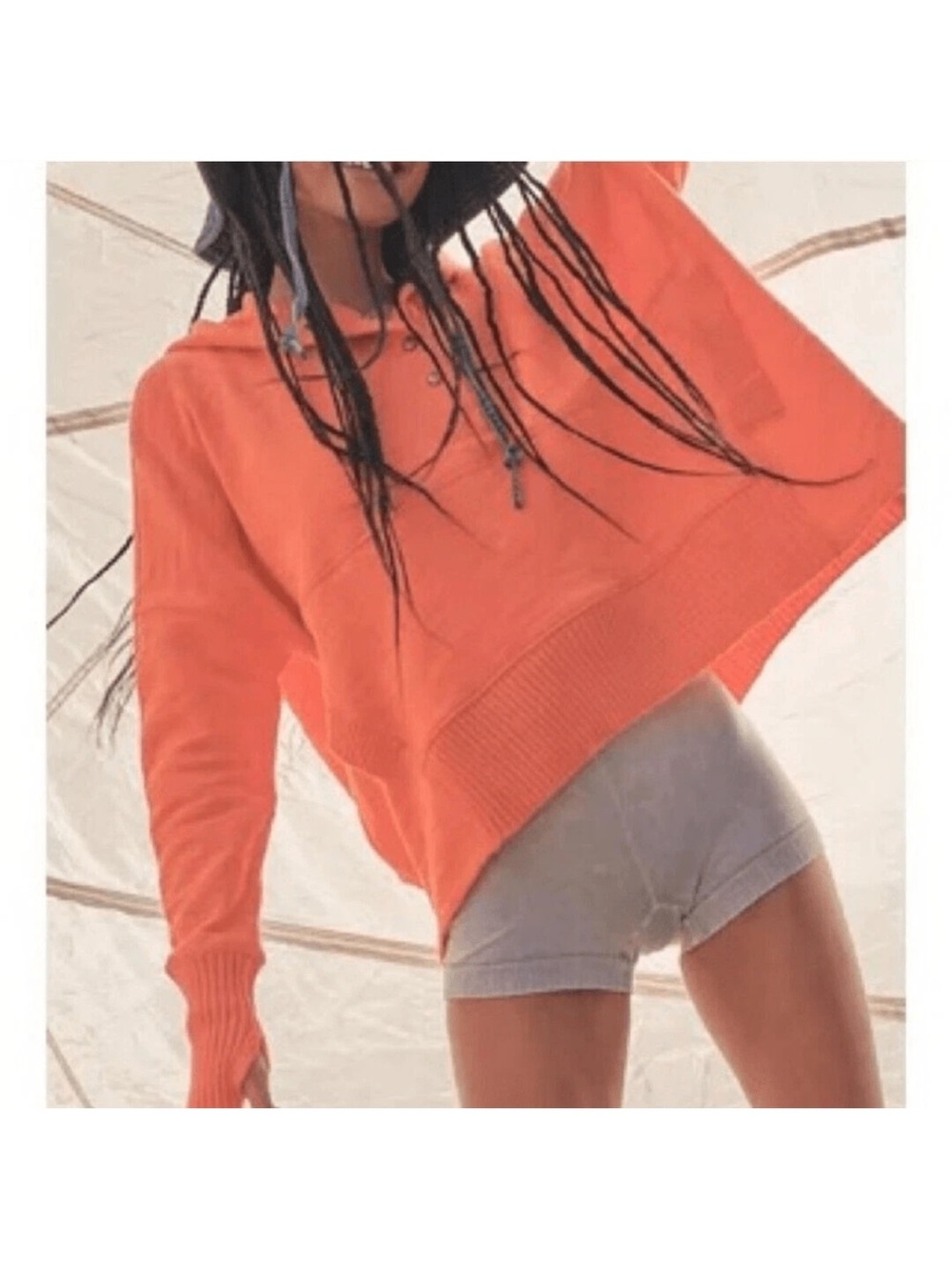Free‎ People Movement Solid Honey dew pullover Sweatshirt Size Large